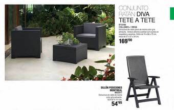 Optimus Conjunto ratán diva tete a tete oferta