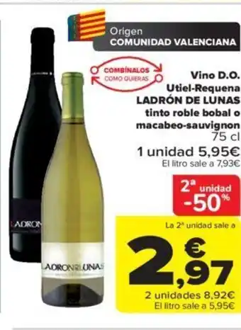 Carrefour Vino D.O Utiel-Requena Ladrón De Lunas oferta