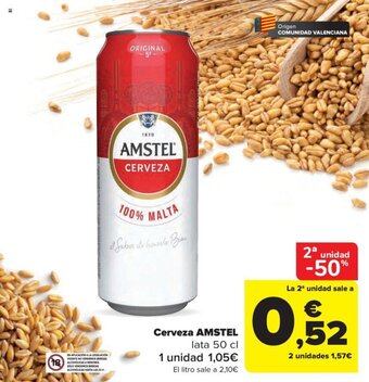 Carrefour Cerveza Amstel oferta