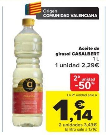 Carrefour Aceite De Girasol Casalbert oferta