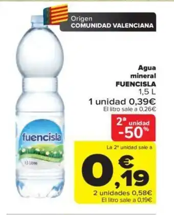 Carrefour Agua Mineral Fuencisla oferta