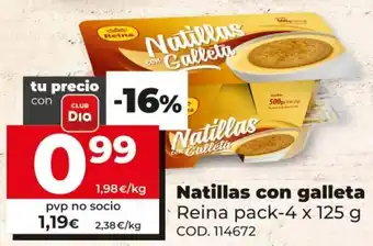 Dia Natillas con gallet 4 x 125g oferta