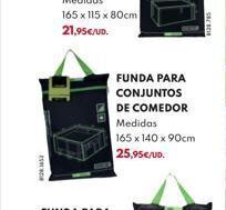 BricoCentro Ww  funda para  conjuntos  de comedor medidas  165 x 140 x 90cm  25,95€/ud. oferta