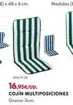 BricoCentro 8261-19.20 16,95€/ud. cojín multiposiciones grosor 3cm. oferta