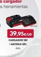 BricoCentro 39,95€/ud cargador 18v + bateria 18v. 4ah. oferta