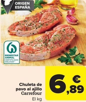 Carrefour Chuleta de pavo al ajillo carrefour oferta