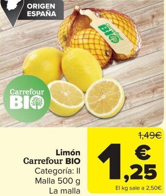 Carrefour Limón carrefour bio oferta