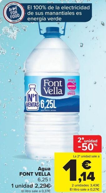 Carrefour Agua font vella oferta