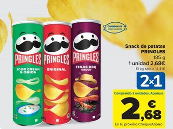 Carrefour Snack de patatas pringles oferta