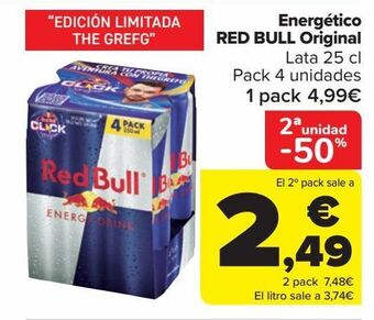 Carrefour Energético red bull original oferta