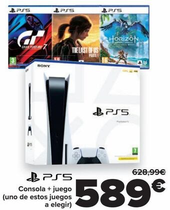 Carrefour Ps5 consola + juego (uno de estos juegos a elegir) oferta