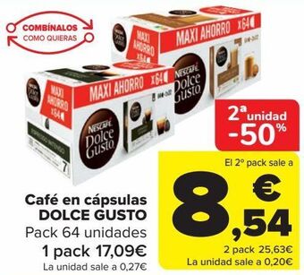 Carrefour Café en cápsulas dolce gusto oferta