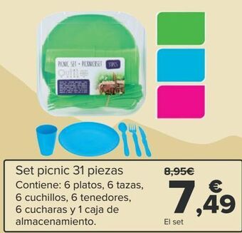 Carrefour Set picnic 31 piezas oferta