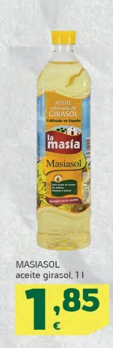 HiperDino Aceite de girasol la masía oferta