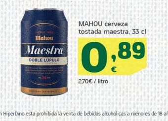 HiperDino Cerveza mahou oferta