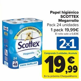 Carrefour Papel higiénico scottex megarollo oferta