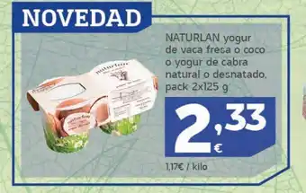 HiperDino Yogur natural oferta