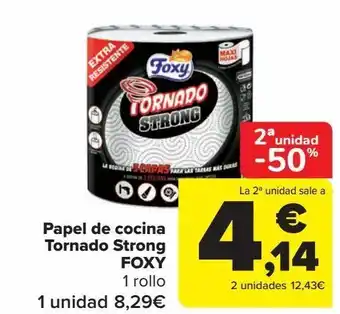 Carrefour Papel de cocina tornado strong foxy oferta