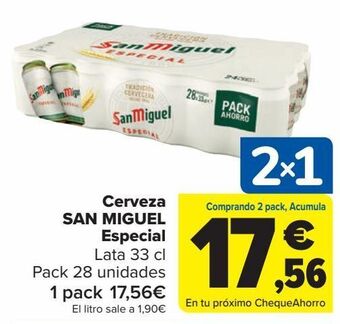 Carrefour Cerveza san miguel especial oferta