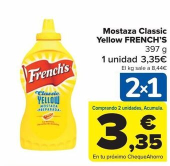 Carrefour Mostaza classic yellow french's oferta