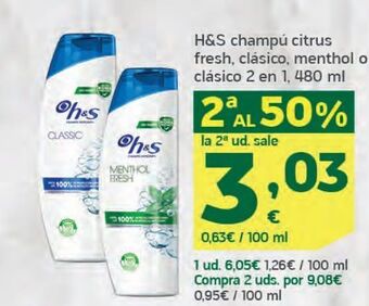 HiperDino Champú h&s oferta