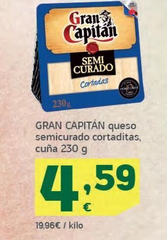 HiperDino Queso semicurado gran capitán oferta
