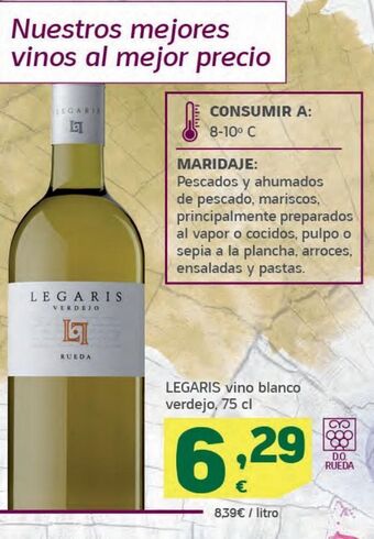 HiperDino Vino blanco legaris oferta