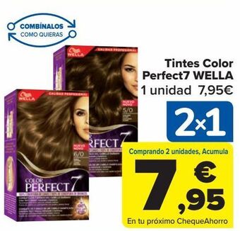 Carrefour Tintes color perfect7 wella oferta
