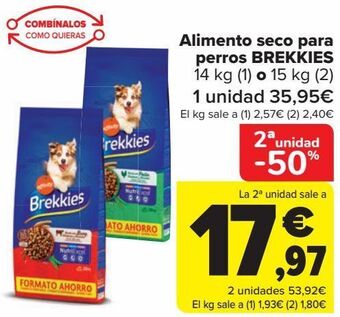 Carrefour Alimento seco para perros brekkies oferta