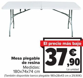 Carrefour Mesa plegable de resina oferta
