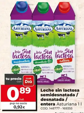 Dia Leche sin lactosa semidesnatada/desnatada/entera oferta