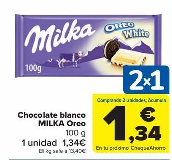 Carrefour Chocolate blanco milka oreo oferta