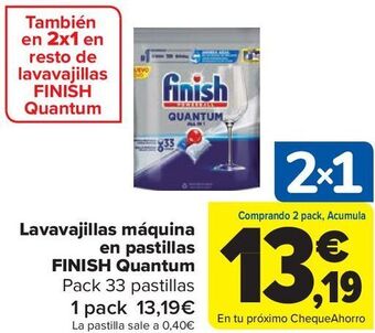 Carrefour Market Lavavajillas máquina en pastillas finish quantum oferta