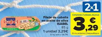 Carrefour Market Filete de caballa en aceite de oliva isabel oferta