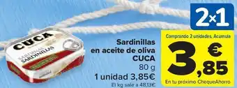 Carrefour Market Sardinillas en aceite de oliva cuca oferta