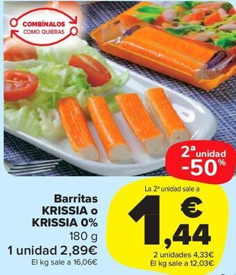 Carrefour Market Barritas krissia o krissia 0% oferta