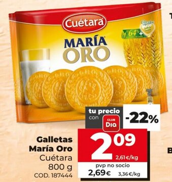 Dia Galletas Mariá Oro 800g oferta