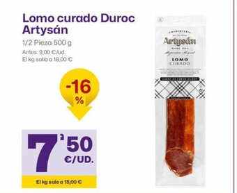 AhorraMas Lomo Curado Duroc Artysán oferta