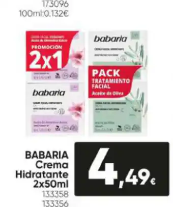 Family Cash Babaria Crema Hidratante 2x50ml oferta