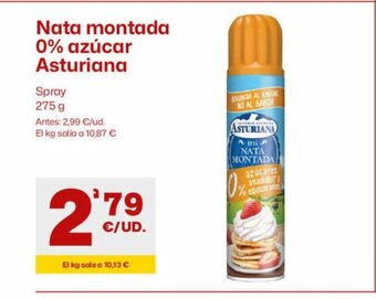 AhorraMas Nata Montada 0% Azucar Asturiana oferta