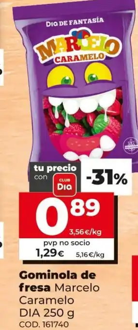 Dia Gominola de fresa Marcelo Caramelo 250g oferta