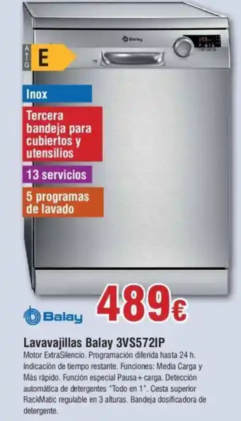 FROIZ Lavavajillas Balay 3VS572IP oferta