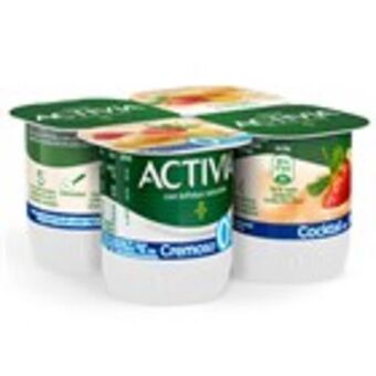 Plusfresc Iogurt cremós multifruites danone activia, 4 unitats 480 gr. oferta