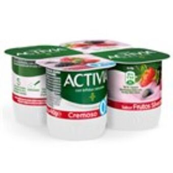 Plusfresc Iogurt cremós fruites silvestres danone activia, pack 4 uts oferta