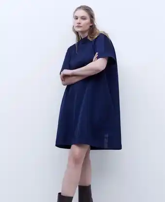 U Adolfo Domínguez Vestido evasé con cuello caja oferta
