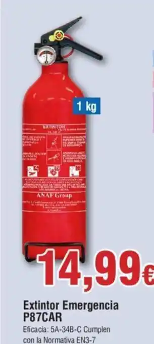 FROIZ Extintor Emergenica P87CAR oferta