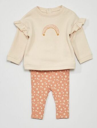 Kiabi Conjunto de sudadera de felpa + legging oferta