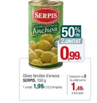 Condis Olives Farcides D'anxova Serpis 150 g oferta