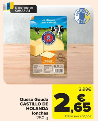 Carrefour Queso Gouda Castillo De Holanda Lonchas oferta