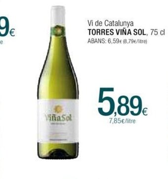 Condis Vi De catalunya Torres Viña Sol 75 cl oferta